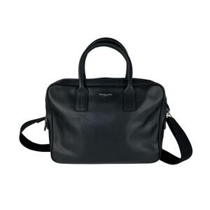 Michael Kors Compact Black Leather Briefcase Bag with Strap